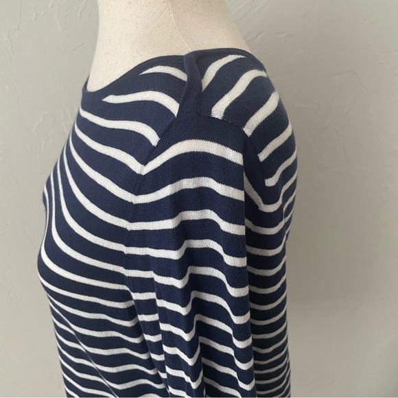 Vineyard Vines Nautical Striped Women's Top Navy Blue Red White Small Preppy - Picture 6 of 11